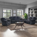 3-Piece Velvet Recliner Sofa Set with Cup Holders S4470