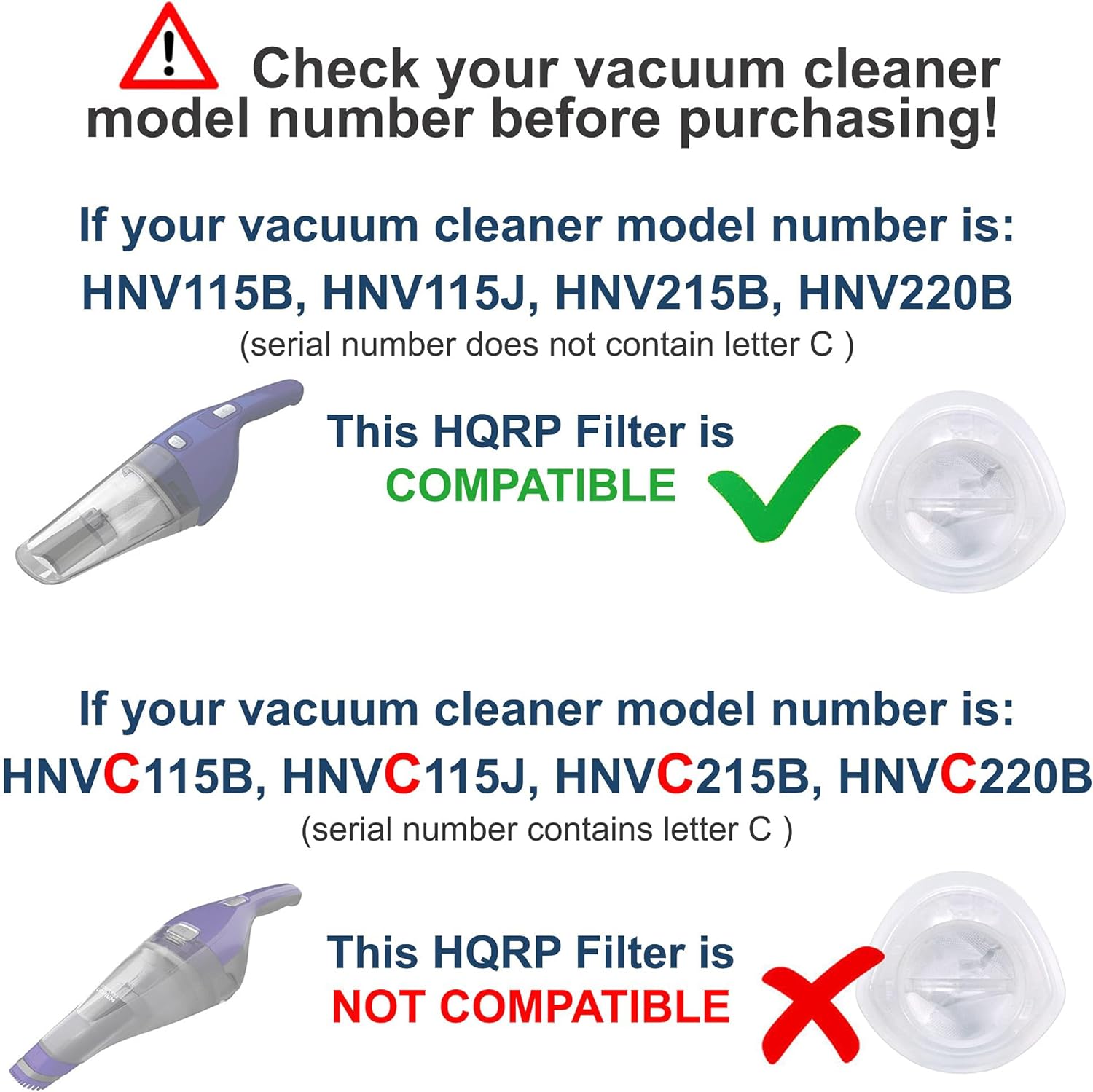 2-pack Filter for Lithium Hand Vac J919
