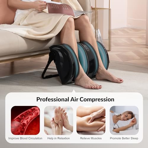 Foot Massager with Heat, Shiatsu Feet and Calf Massager Machine Z6506