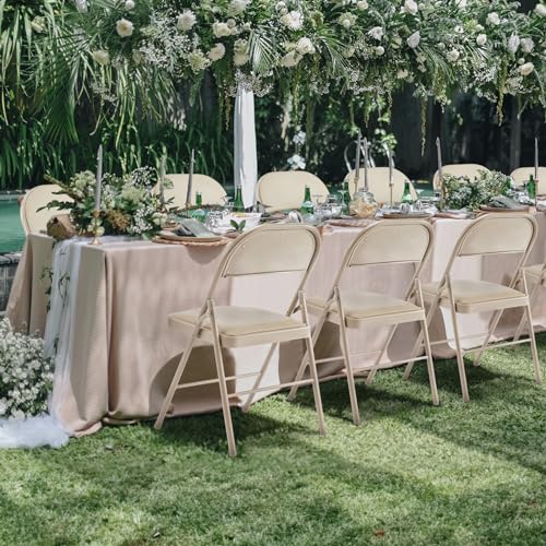 12 Pack Leather Padded Metal Folding Chairs A761525
