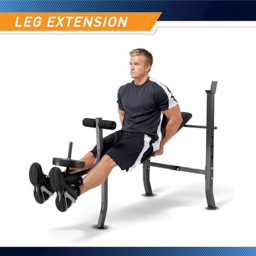 80lbs to 100 lbs Vinyl-Coated Weight Set with Weight Bench U607