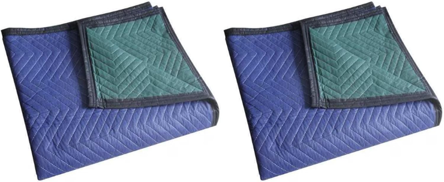2 Pack Heavy Duty 72x80 Quilted Moving Blankets Furniture Shipping Pads M6317