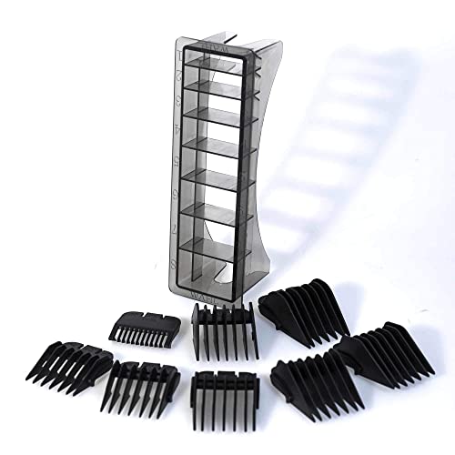 Black 8 Piece Taper Attachment Comb Set C972