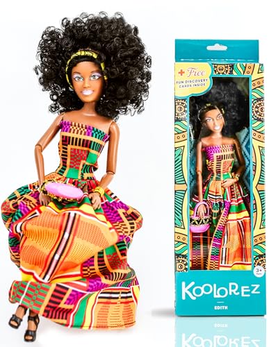 Black Vinyl Doll Set with Movable Joints N955