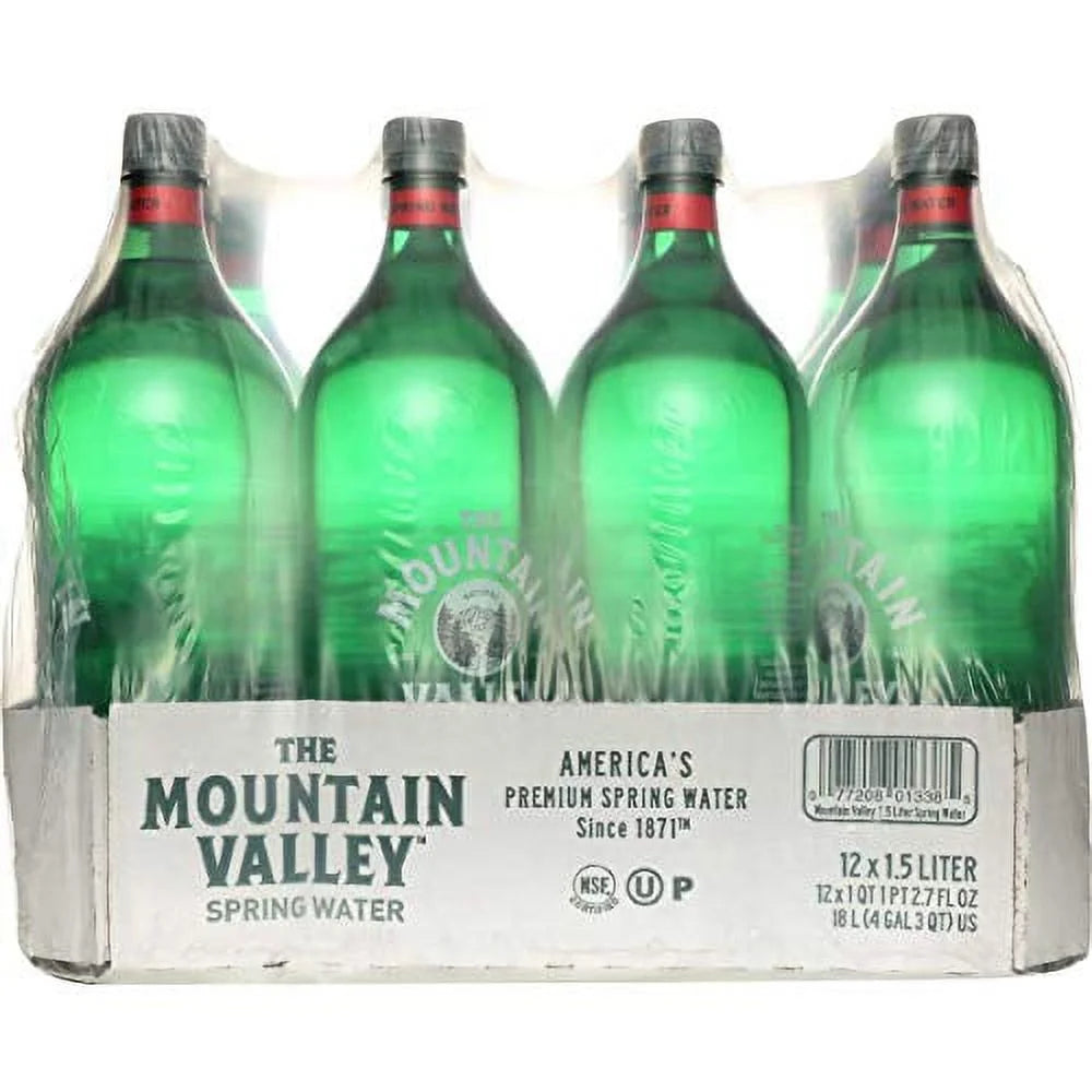 1.5 Liter Flat Cap Pet Bottle Spring Water, 12 per case J423101