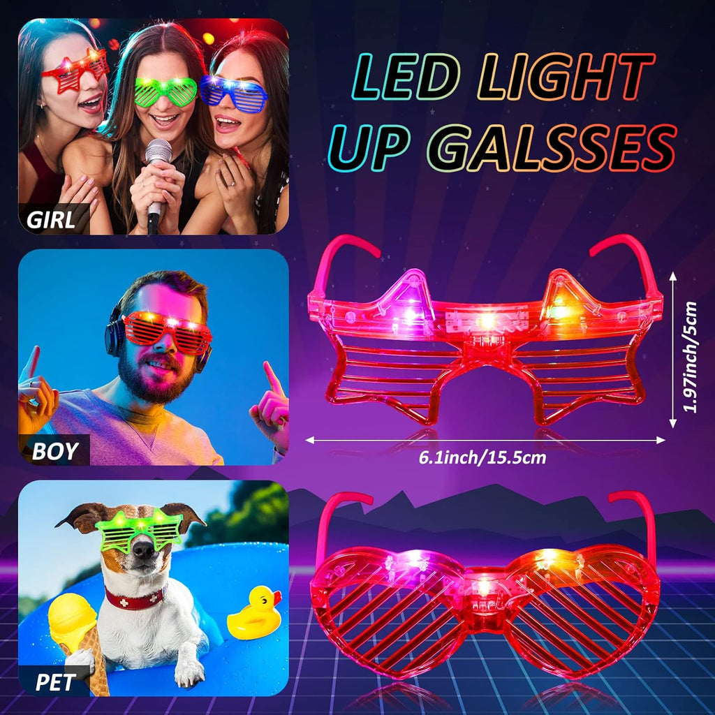12 Pcs LED Glow Glasses V690