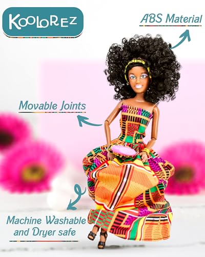 Black Vinyl Doll Set with Movable Joints N955
