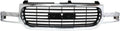 Chrome Shell Painted Black Insert Plastic Grille Assembly H3684