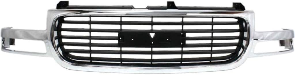 Chrome Shell Painted Black Insert Plastic Grille Assembly H3684