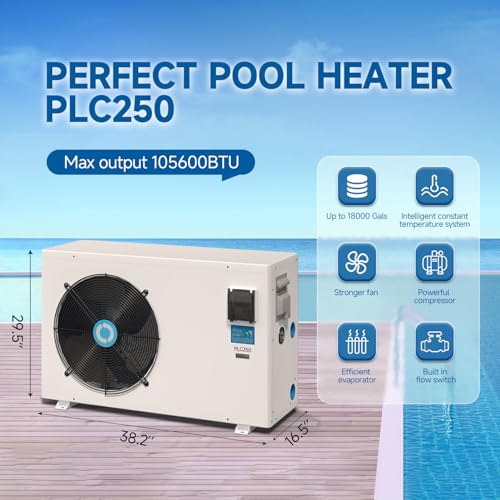Swimming Pool Heat Pump, 37960BTU, 208~230V/60Hz N2642