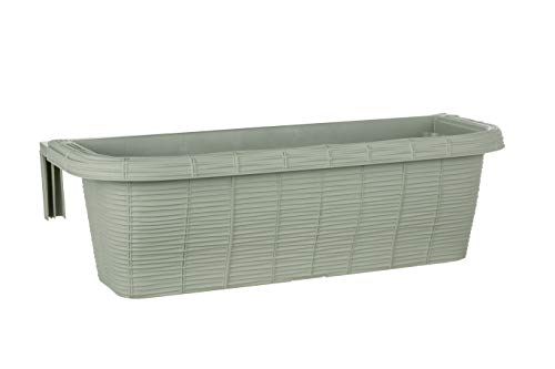 23.5" Adjustable Railing Planter, White R232