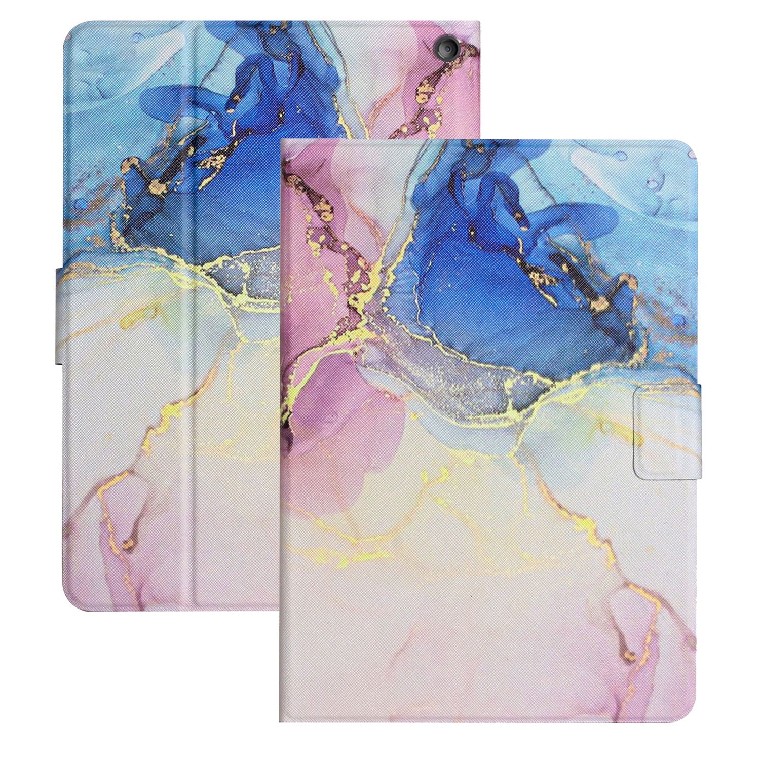 Pink Blue Marble PU Leather Fire HD 10 Tablet Case I817