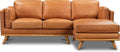 Saddle Tan Right-Facing Sofa Sectional, 90 inches D941073