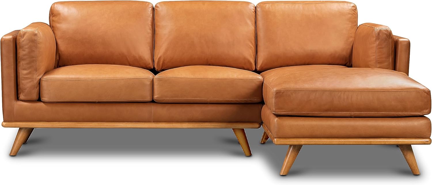 Saddle Tan Right-Facing Sofa Sectional, 90 inches D941073