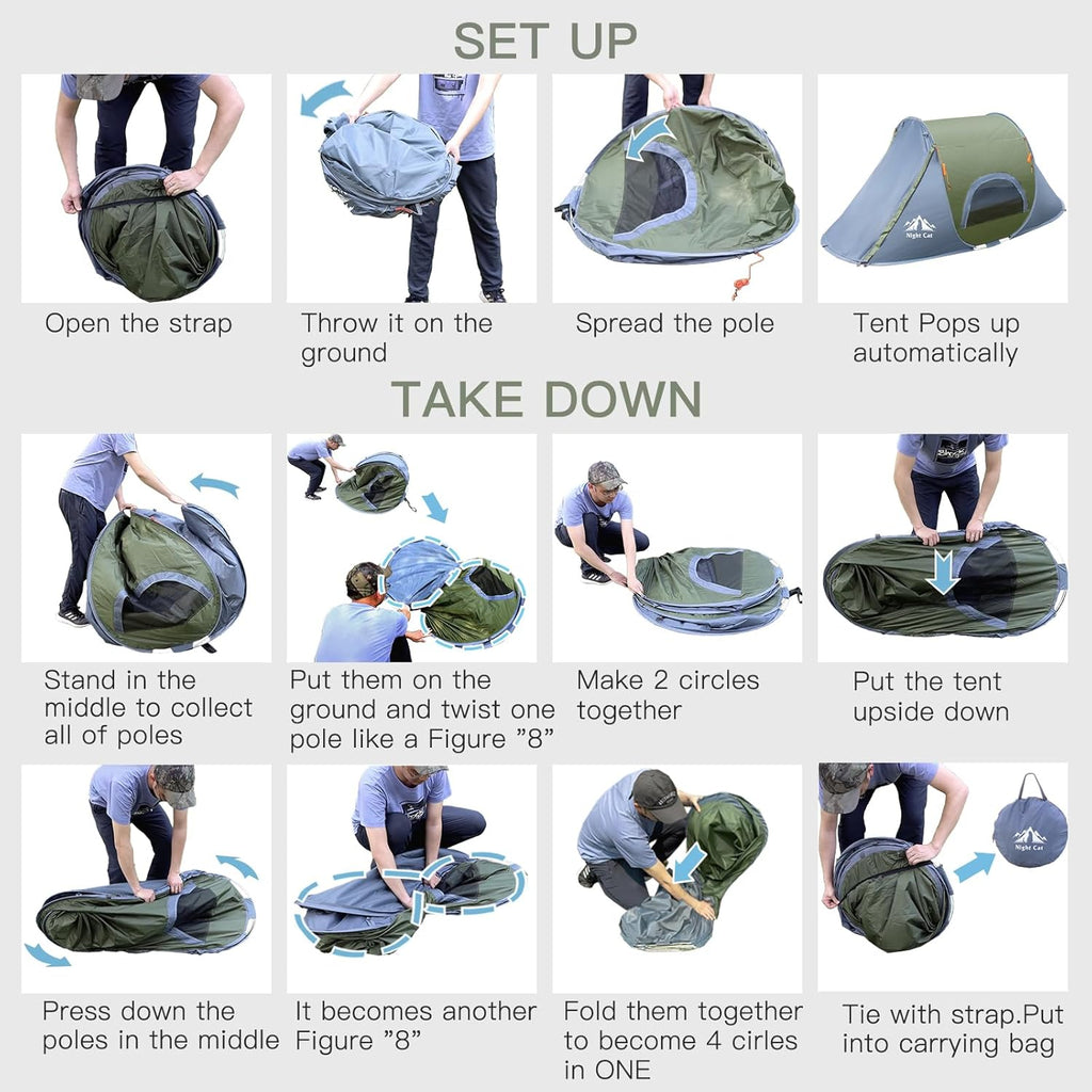 1 Person Waterproof Instant Pop-up Camping Tent S5411