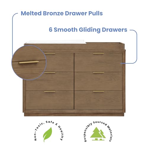 Teak Brown 6 Drawer Dresser G787858