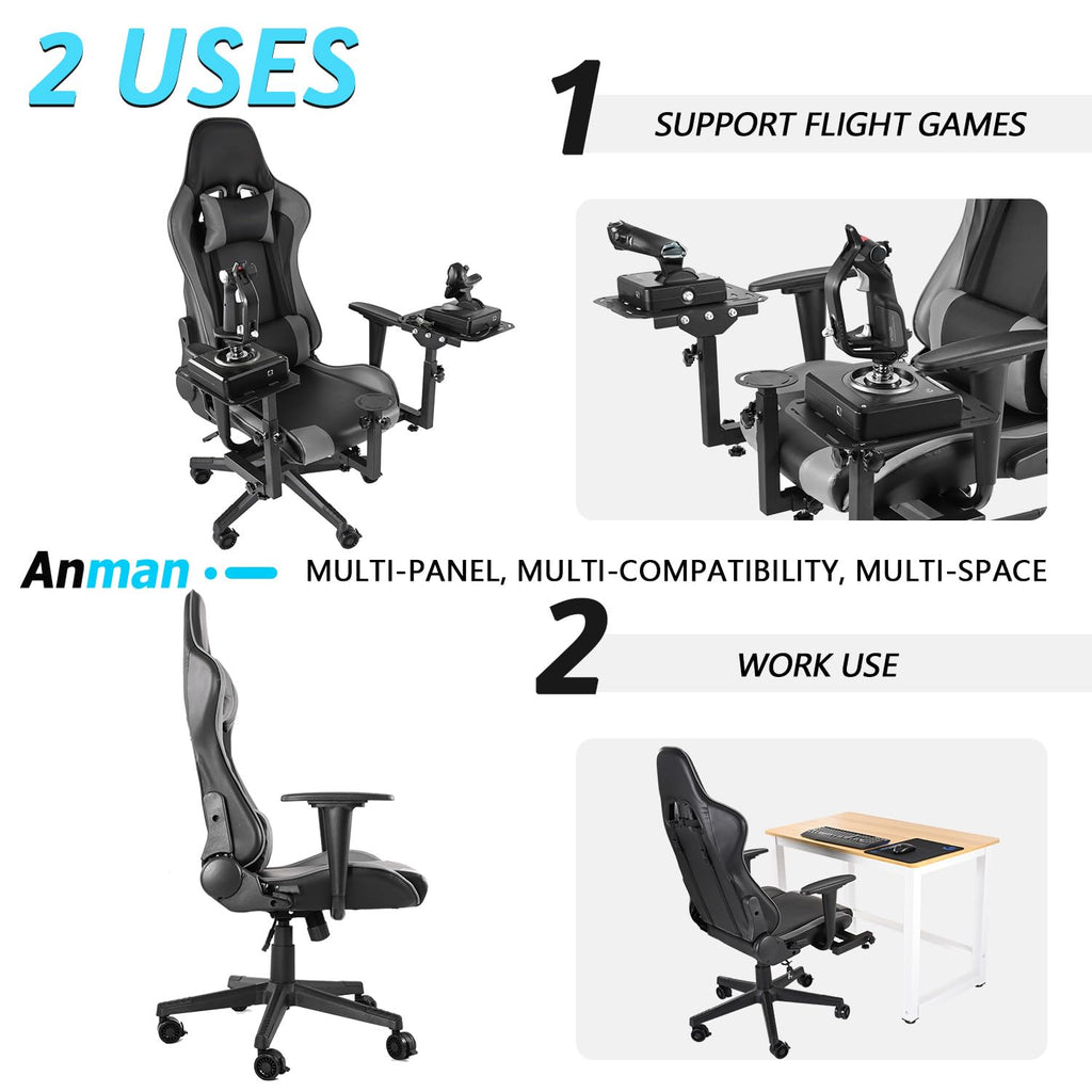 Multifunctional Flight Racing Simulator Cockpit Joystick Mount with Chair O995448