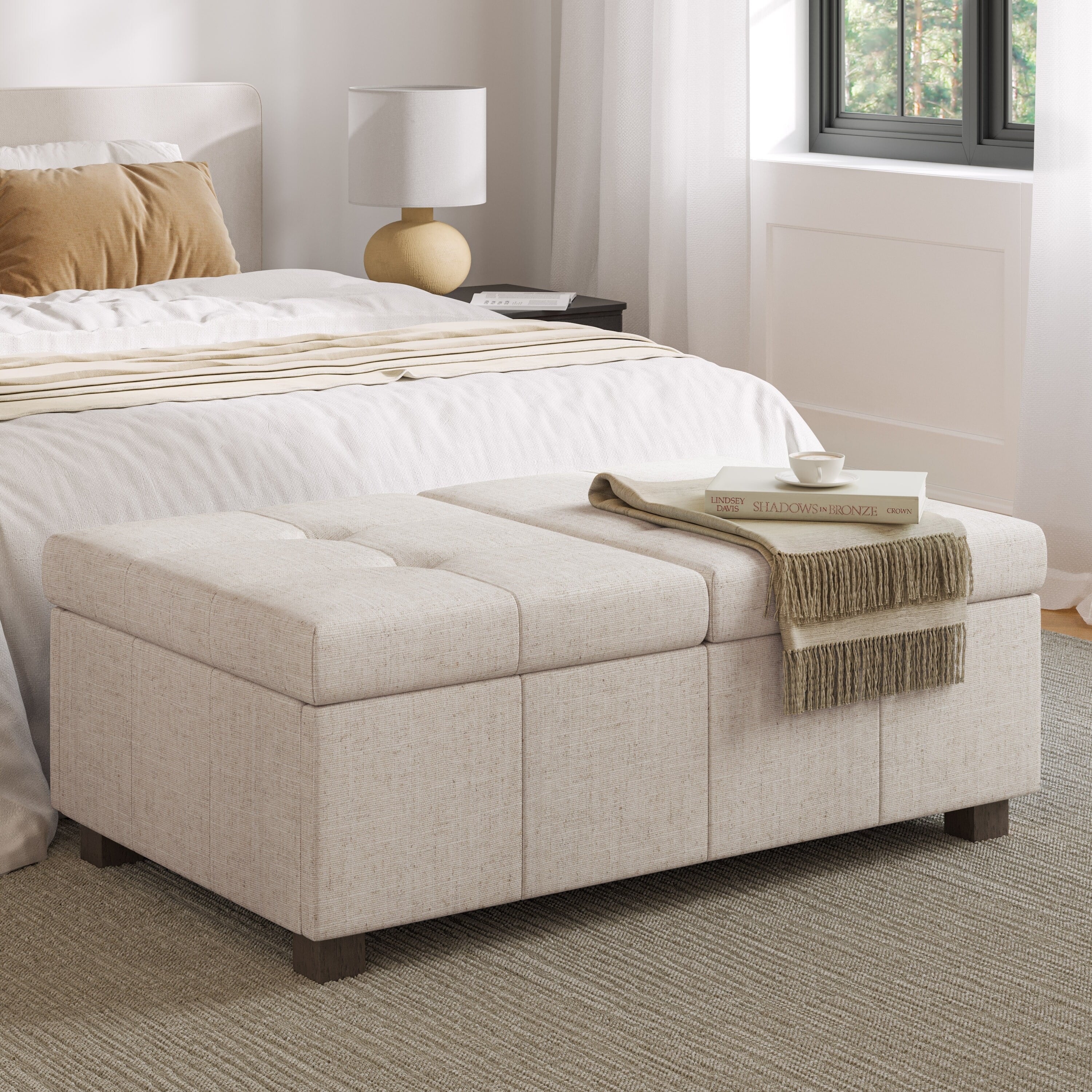 Double Storage Ottoman Bench G160