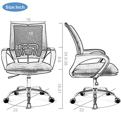 Black Mesh Ergonomic Office Chair with Lumbar Support F217