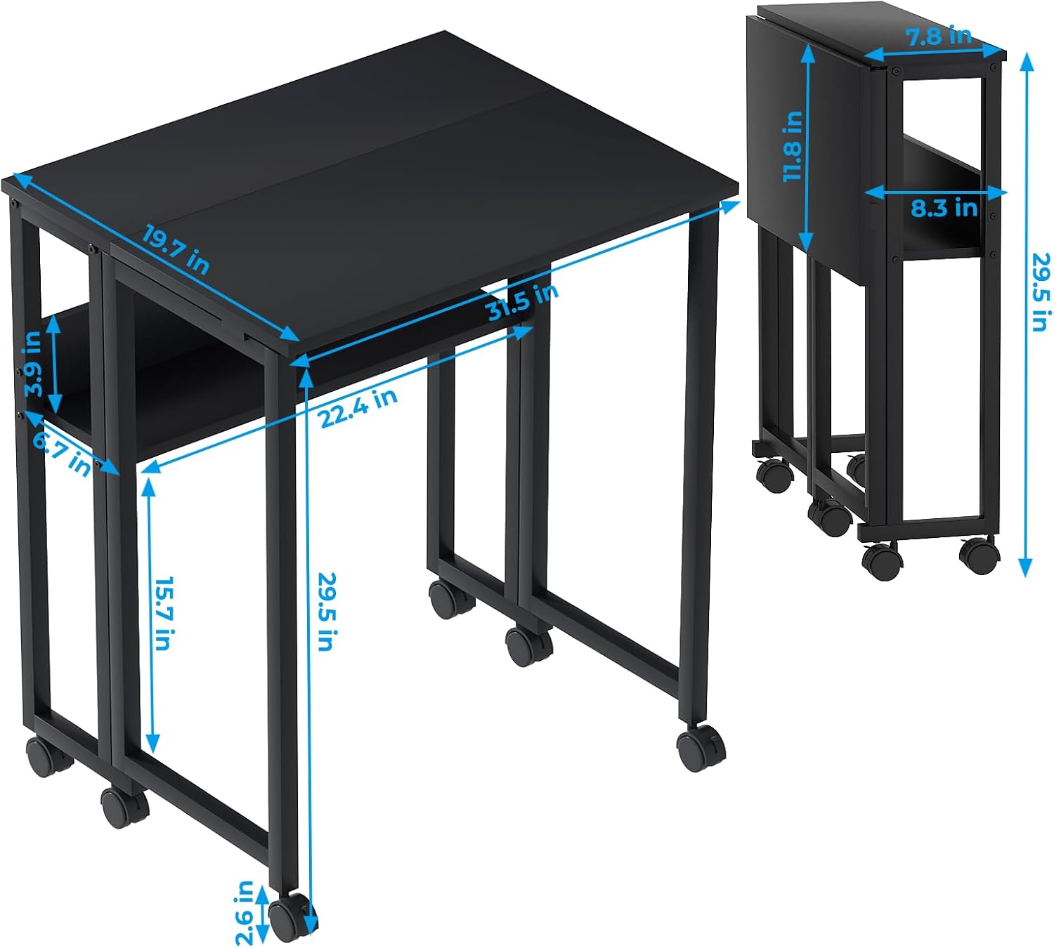 Folding Desk with Drawers T813
