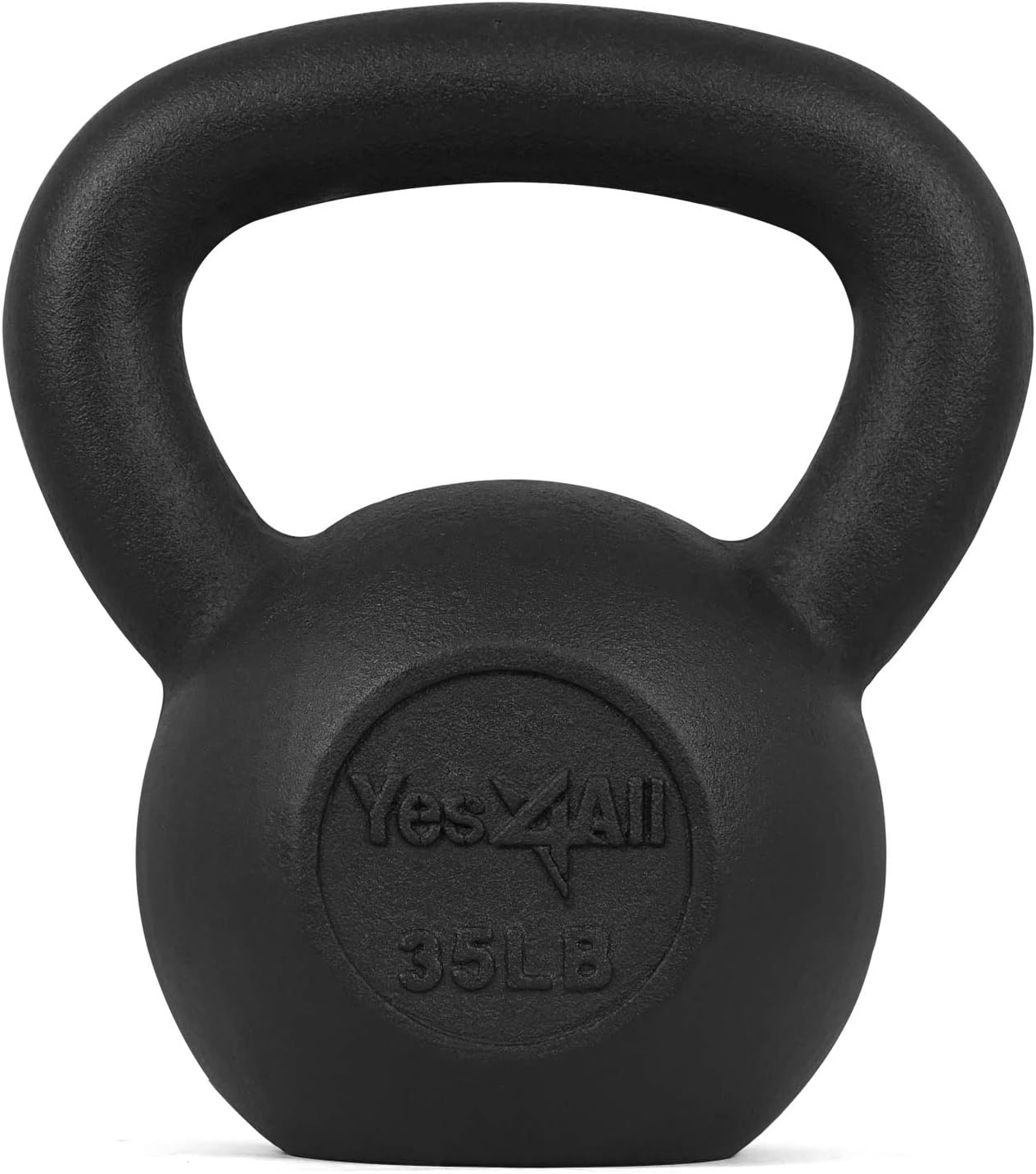 Solid Rubber Base Cast Iron Kettlebell Weights Set, Pack of 2 H388