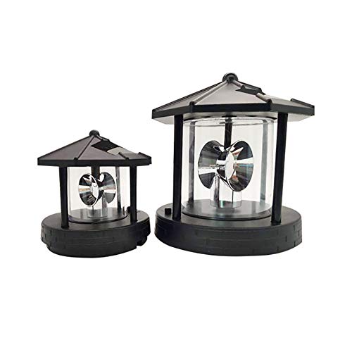 Black Solar Rotating Outdoor Decorative Lamp X4474