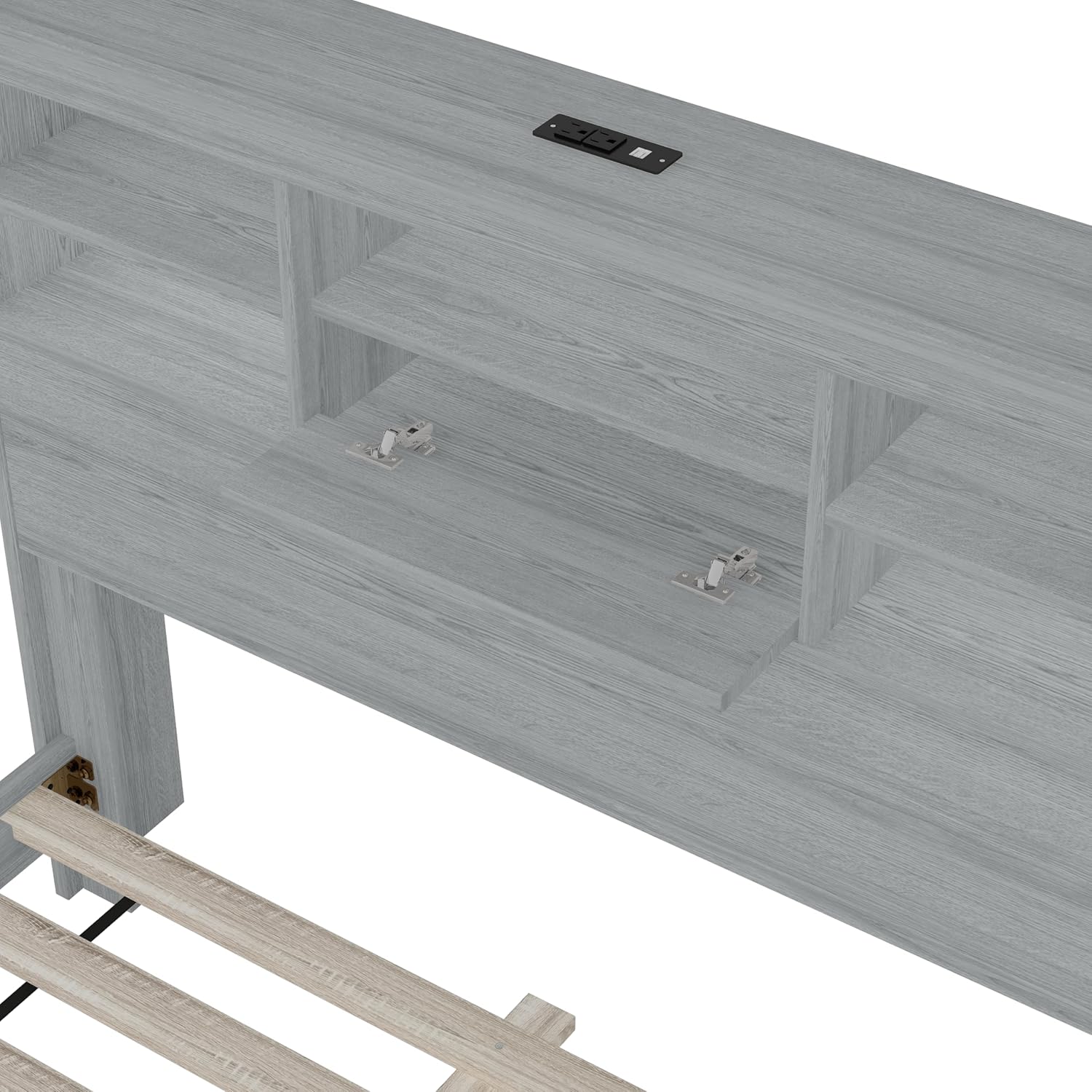 Queen Size Wooden Bed Frame with 2 Nightstands and 1 Dresser W366742