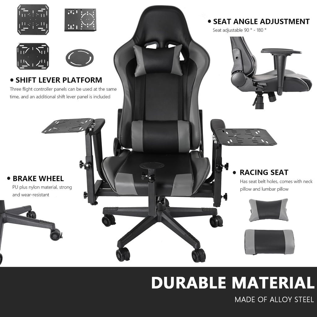 Multifunctional Flight Racing Simulator Cockpit Joystick Mount with Chair O995448