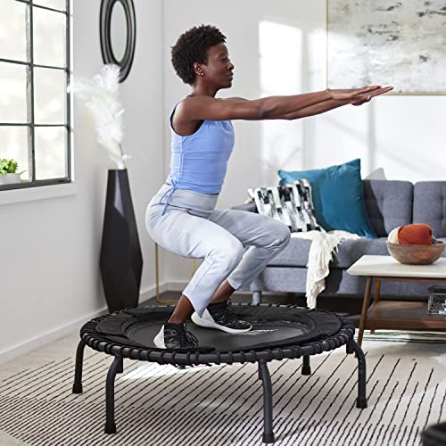 44 Inch Folding Fitness Trampoline with Arched Legs F116796