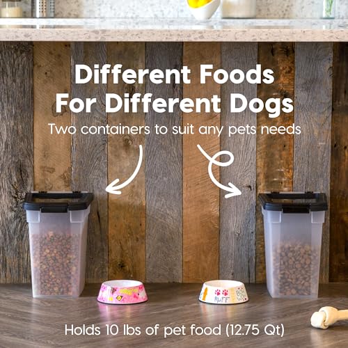 Airtight Pet Food Storage Container, 10 lbs, Translucent, BPA Free H399