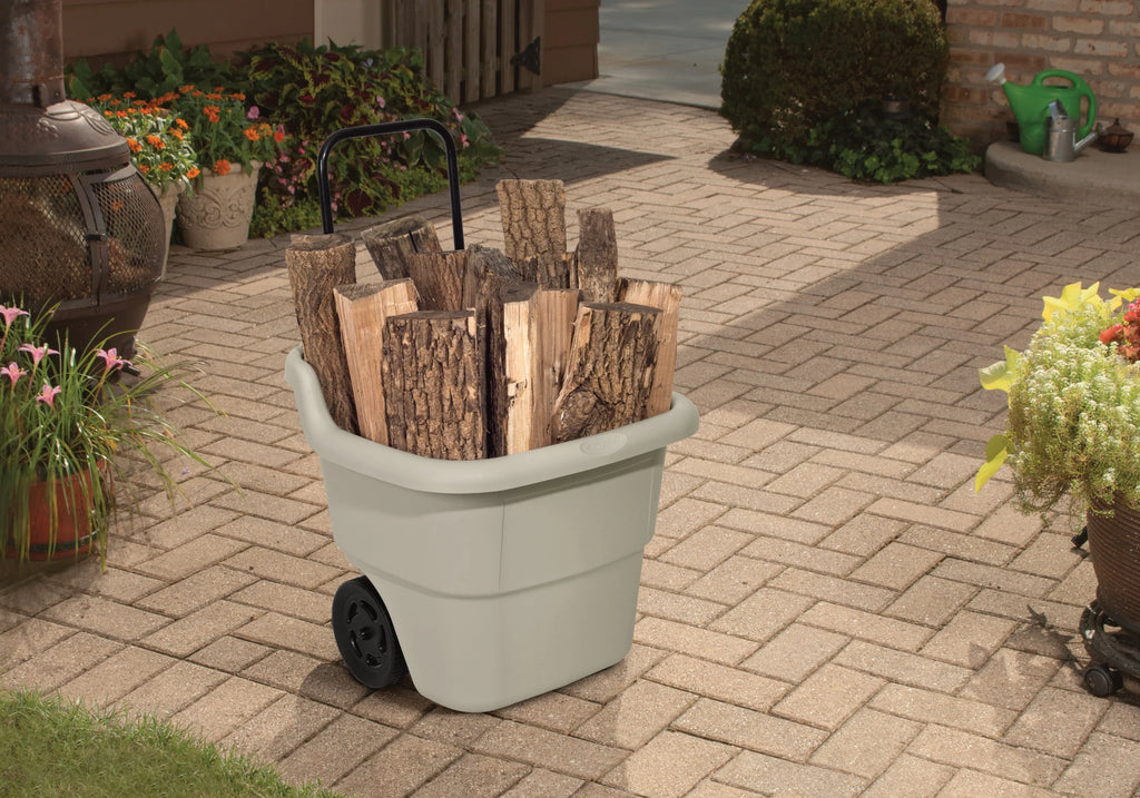 15 Gallon Resin Rolling Lawn Utility Cart O686
