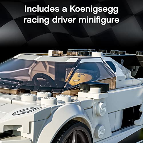 Racing Sports Car Toy with Driver Minifigure H64734