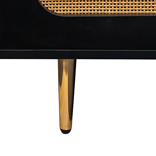 Rattan Sideboard Buffet Cabinet with Adjustable Shelf D981