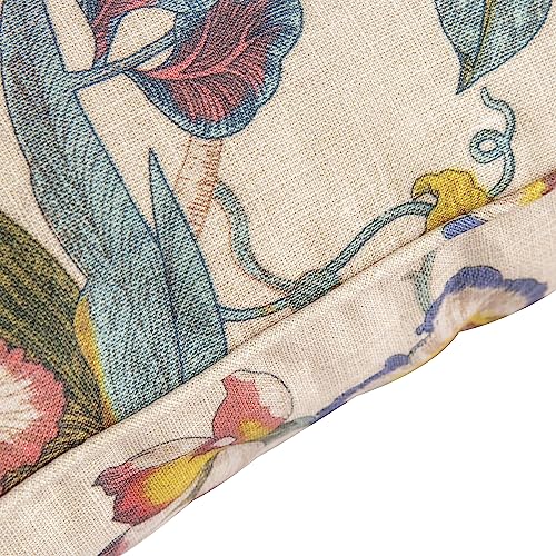 44 x21x4.5 inch Khaki Floral Essence Outdoor Dining Chair Cushions Set of 4 U747