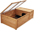 Wooden Tortoise House Large Tortoise Habitat Enclosure Cage with Removable Bottom X31297