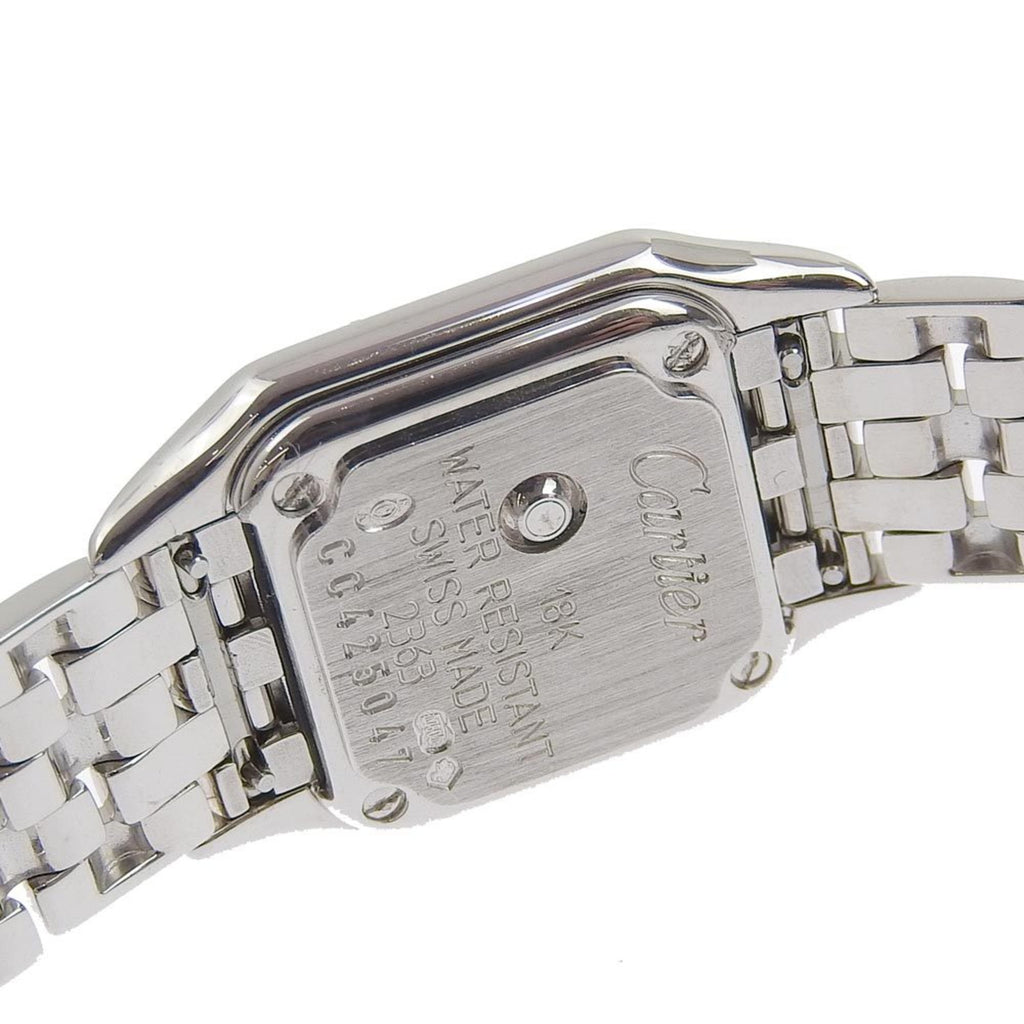 Pre-Owned Mini Panthère Diamond Bezel K18 White Gold Quartz Analog Display Silver Dial Watch U9999