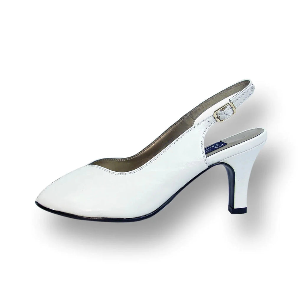 Wide Width Leather Slingback Pumps N839