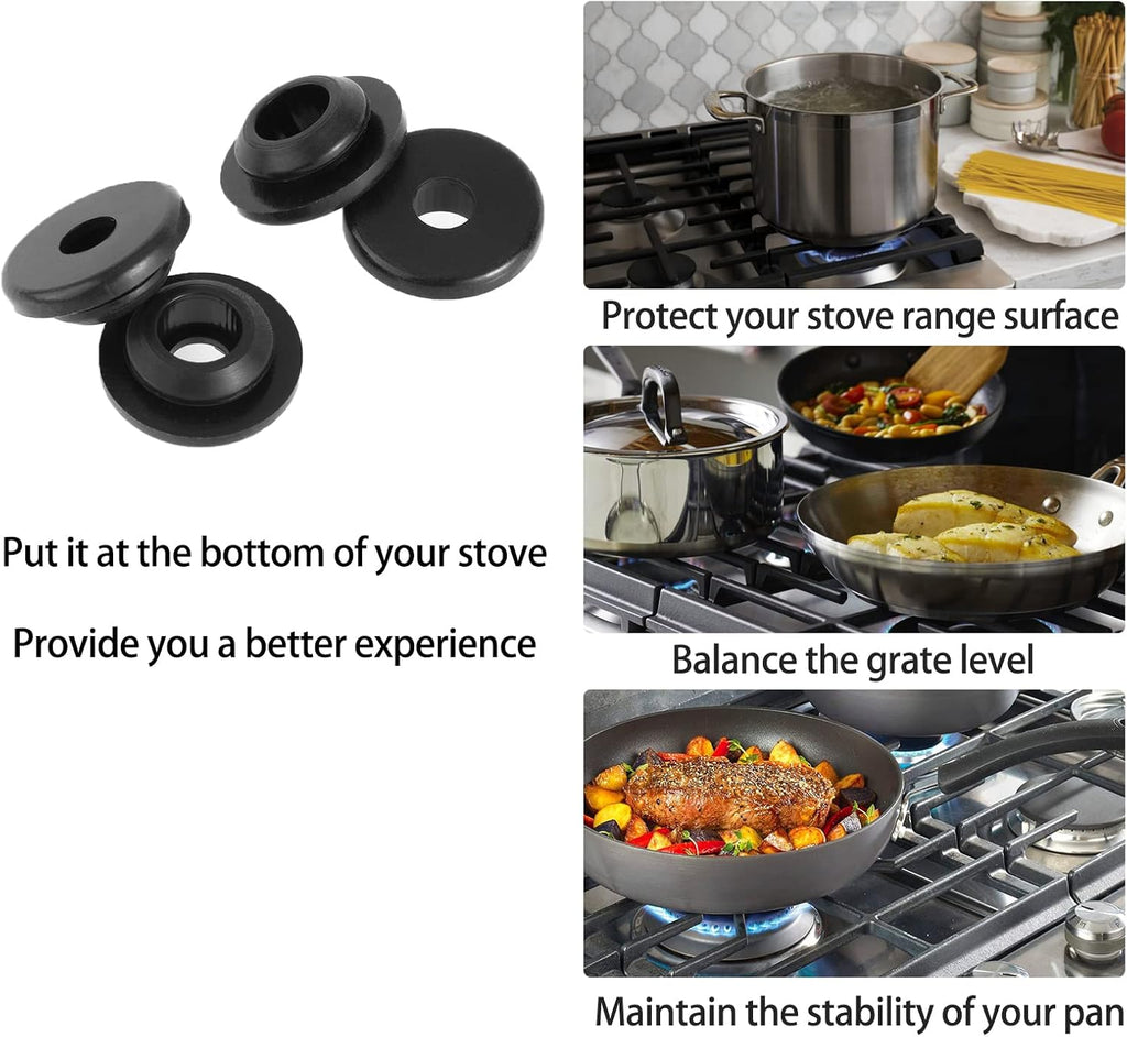 4 Pcs Rubber Grate Grommets for Gas Cooktop S7802