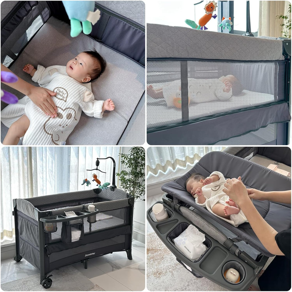 5 in 1 Pack and Play with Mattress, 3 Layers U790117