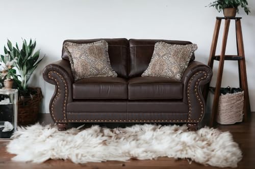 Brownie Faux Leather Sofa & Loveseat Set U760