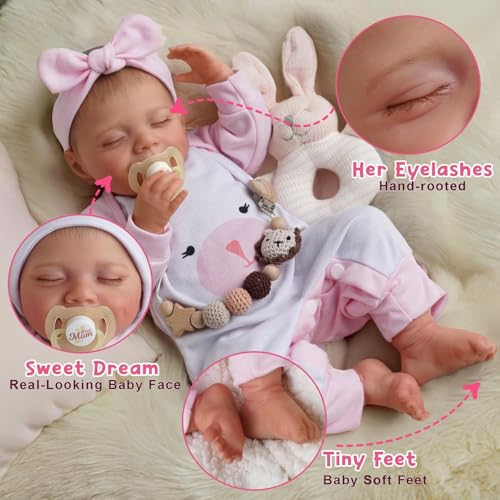 20-Inch Realistic Newborn Vinyl Reborn Baby Doll H344