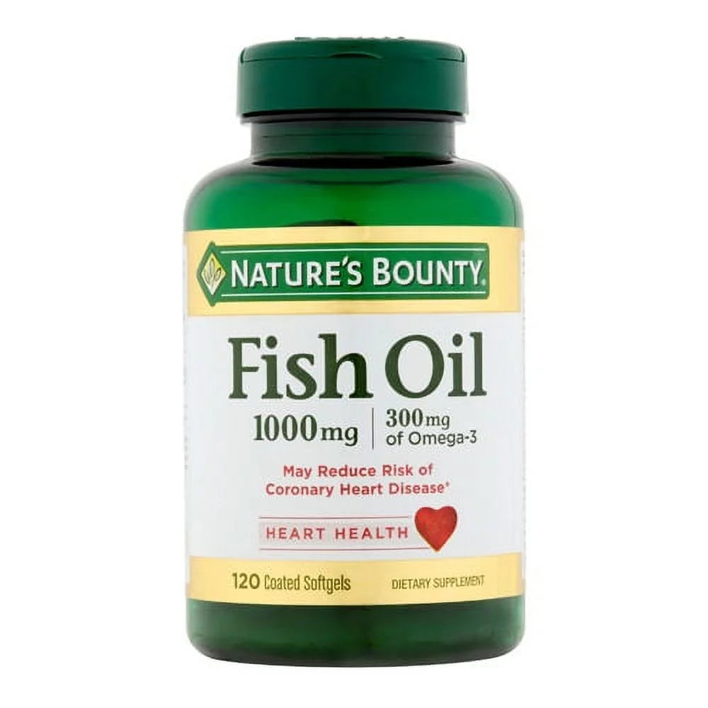 Odorless Fish Oil 1000 mg Omega 3 Supplement Softgels, 120 Ea, 2 Pack L67309
