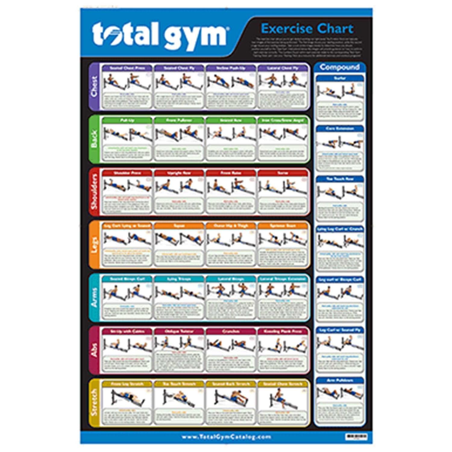 Exercise Chart with 35 Workouts F752946