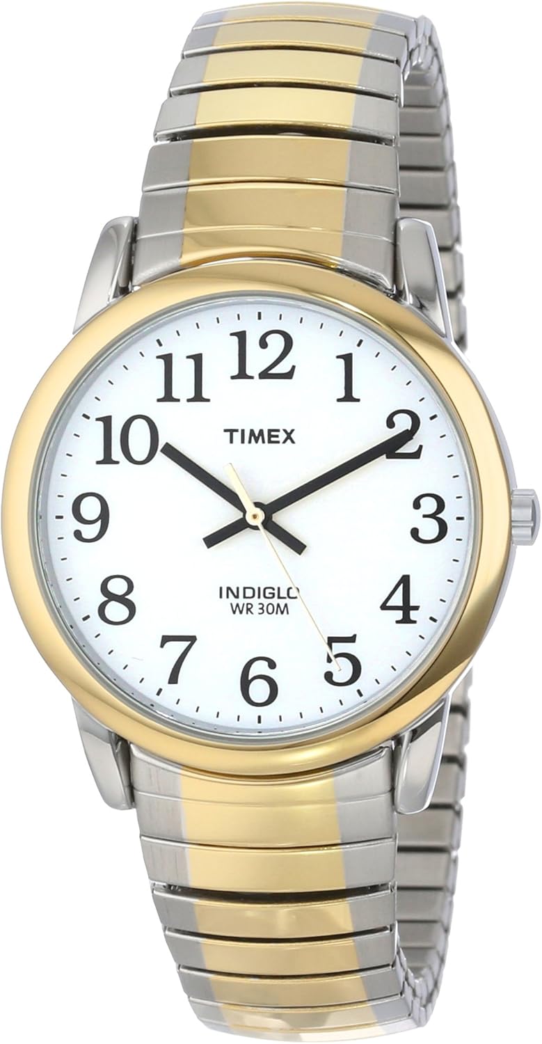 Two-Tone Stainless Steel Expansion Bracelet Watch E12641