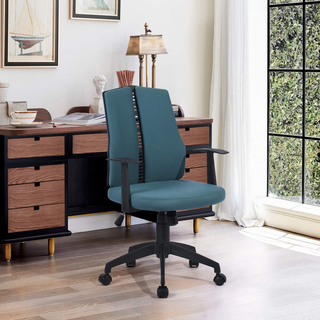 Dark Blue Ergonomic Swivel Rolling Desk Chair N104287