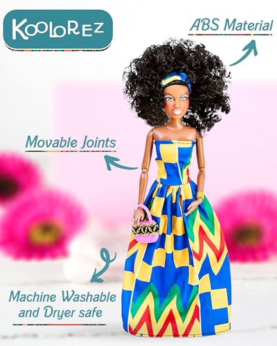 Black Vinyl Doll Set with Movable Joints N955
