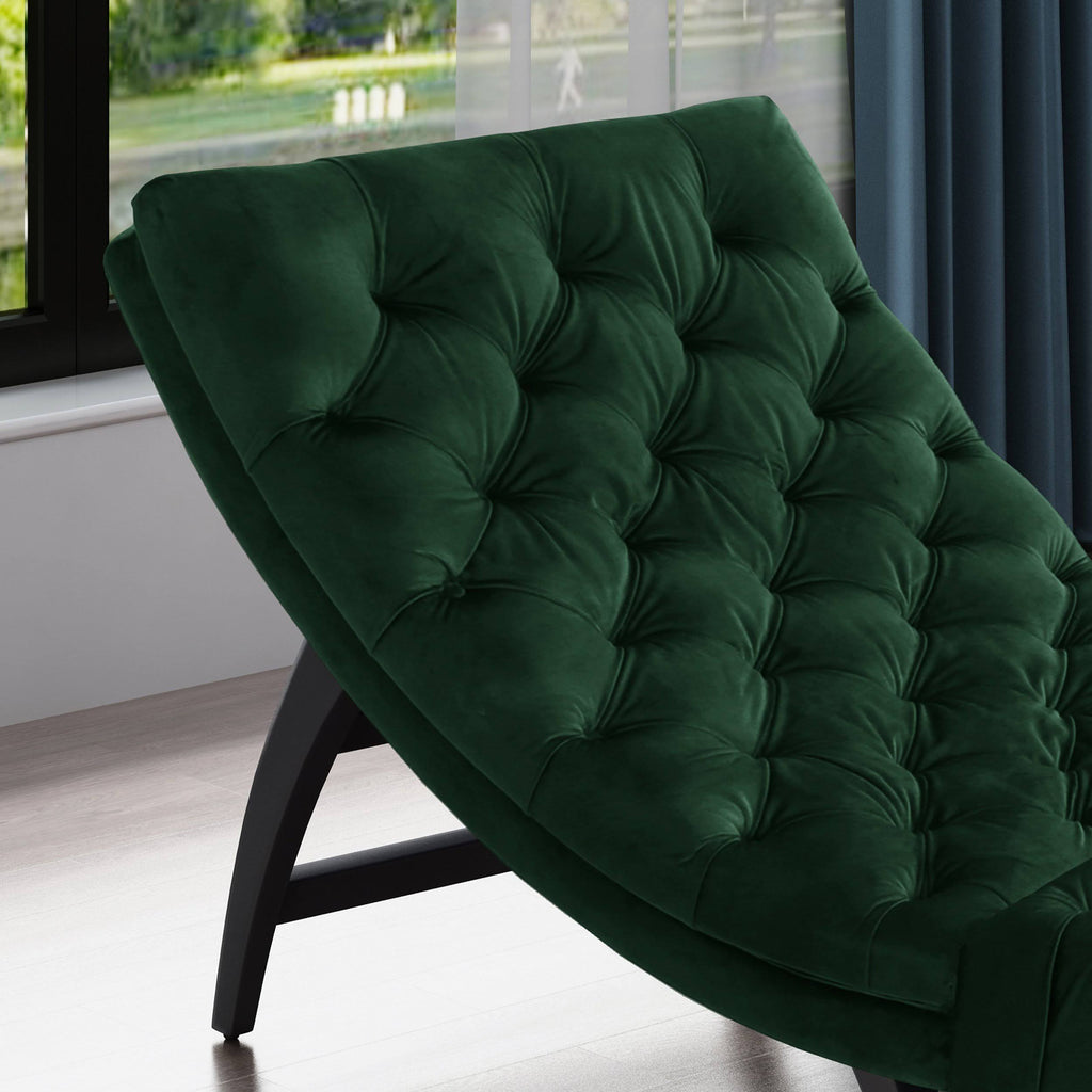 Garnet Brown Tufted Velvet Chaise Lounge C14357