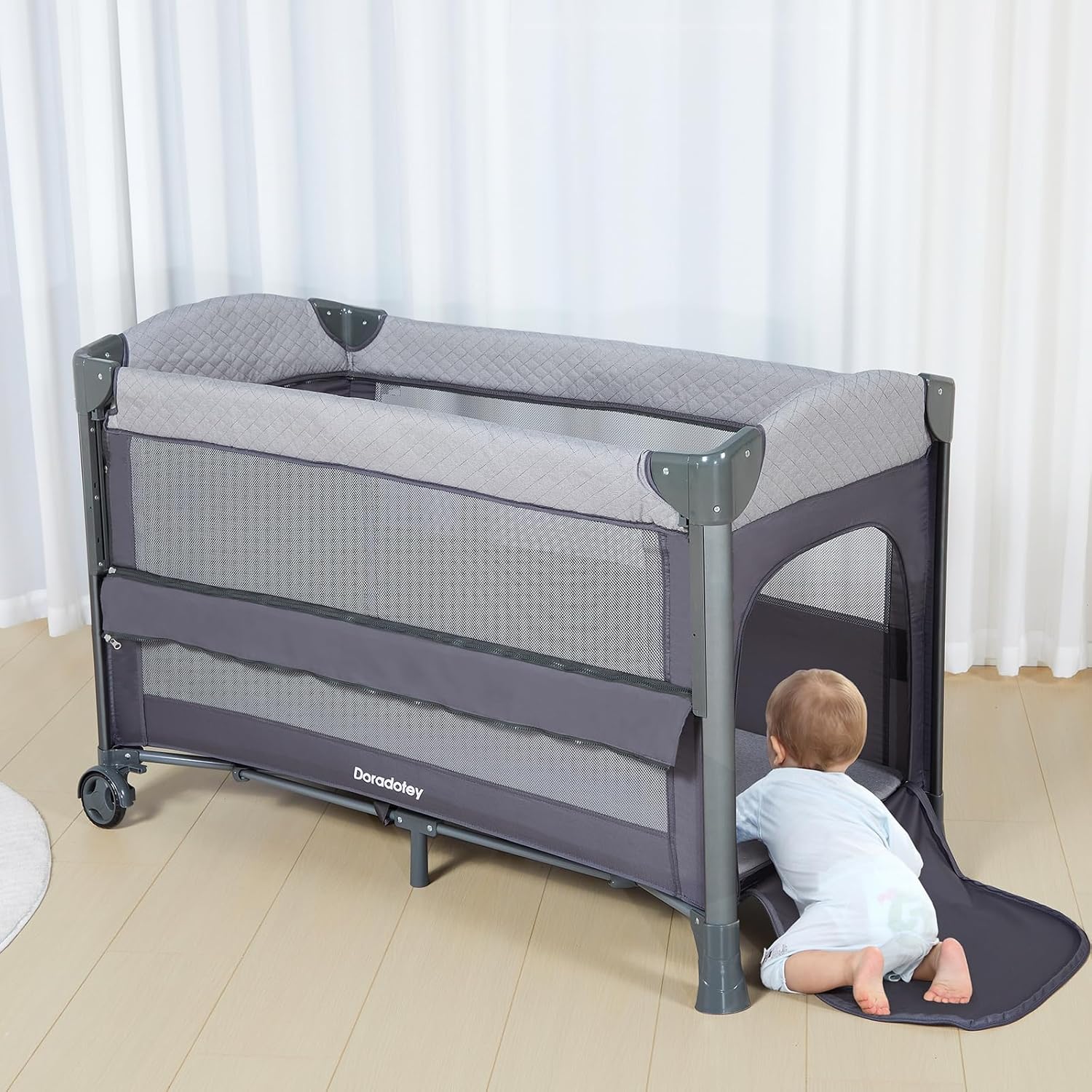 5 in 1 Pack and Play with Mattress, 3 Layers U790117