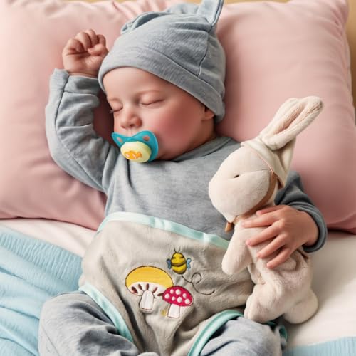 17 Inch Silicone Realistic Reborn Baby Doll with Feeding Kit K49223