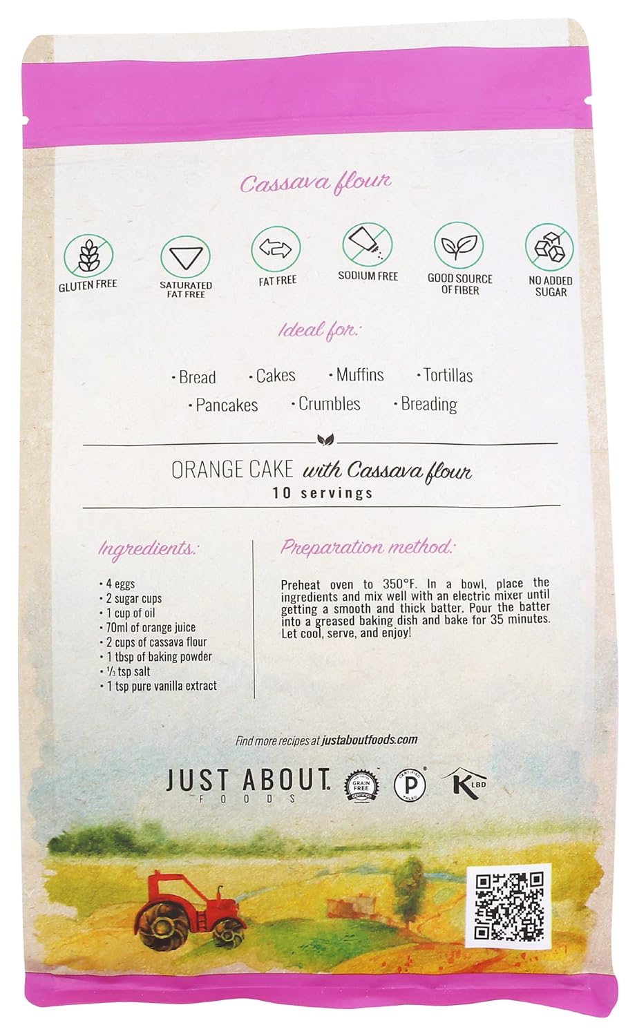 Cassava Flour, 2 Lb, 32 Ounce (Pack of 4) Y21219